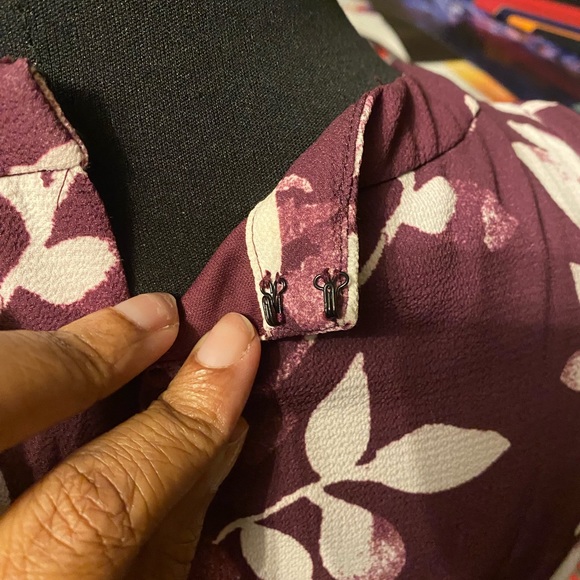 Purple and white maxi dress, size 18. - Picture 3 of 9